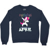 Born Unicorns-Born April Crewneck Sweatshirt