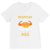 waffles are just pancakes with abs V-Neck Tee