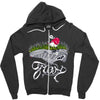 don't step on the grass Zipper Hoodie