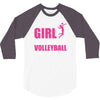 all this girl care about is volleyball 3/4 Sleeve Shirt