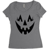 beauty face pumpkin Women's Triblend Scoop T-shirt