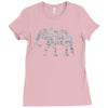 elephant filled pattern cool Ladies Fitted T-Shirt
