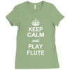 keep calm play flute Ladies Fitted T-Shirt