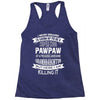 Super Cool Pawpaw Of A Freaking Awesome Granddaughter Racerback Tank