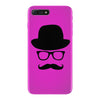 hat wayfarer glasses funny moustache hipster funny geek light tee shir iPhone 7 Plus Case