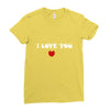 i love you (2) Ladies Fitted T-Shirt