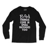 bad things small packages girls Long Sleeve Shirts