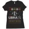 santa libra christmas ugly t shirts Ladies Fitted T-Shirt