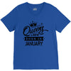 Queens Are Born In January V-Neck Tee