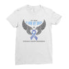 my hero is now my angel stomach cancer awareness Ladies Fitted T-Shirt