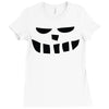 smiling teeth pumpkin face Ladies Fitted T-Shirt