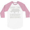 save the chubby unicorns 3/4 Sleeve Shirt