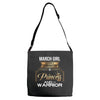 march  girl is a perfect combination of princess and warrior Adjustable Strap Totes