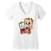 triple beagle portrait Women's V-Neck T-Shirt