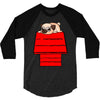 snoopy parody pug w 3/4 Sleeve Shirt