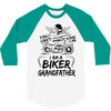 You Cant Scare Me I am Biker Grandfather 3/4 Sleeve Shirt