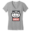 obese (collab with jay hai) Women's V-Neck T-Shirt