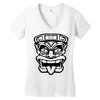 tiki mask hawaiian Women's V-Neck T-Shirt