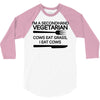 i'm a secondhand vegetarian. cows eat grass, i eat cows. 3/4 Sleeve Shirt