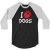 I Love Dogs 3/4 Sleeve Shirt