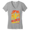 crazy halloween pit lady Women's V-Neck T-Shirt