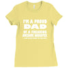 i'm a proud dad of a freaking awesome daughter Ladies Fitted T-Shirt