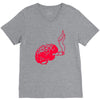 joint smoking brain V-Neck Tee