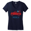 america 2 Women's V-Neck T-Shirt