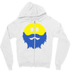 bearded smiley face Zipper Hoodie