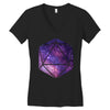 d20 galaxy Women's V-Neck T-Shirt