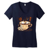hot chocolate time! Women's V-Neck T-Shirt