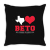 Texas Loves Beto Throw Pillow