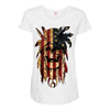 skull us flag Maternity Scoop Neck T-shirt