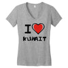 i love kuwait Women's V-Neck T-Shirt