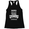 driver picks the music passenger shuts his cakehole Racerback Tank