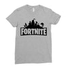 fortnite logo black Ladies Fitted T-Shirt
