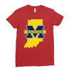 indiana for michigan Ladies Fitted T-Shirt
