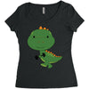 Cute Dinosaur Women's Triblend Scoop T-shirt