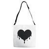 dripping heart melting heart Adjustable Strap Totes