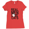 real men love cat Ladies Fitted T-Shirt