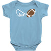 football infinity love Baby Onesie