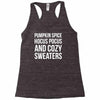 pumpkin spice hocus pocus and cozy sweaters Racerback Tank