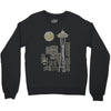 seattle skyline Crewneck Sweatshirt