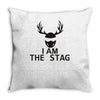 i am the stag stag night hen wedding mens Throw Pillow