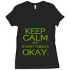 keep calm everything okay Ladies Fitted T-Shirt