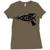 sci fi t shirt 3xl science darwin funny nasa evolution atheism cool te Ladies Fitted T-Shirt