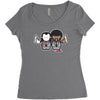 pulp fiction cartoon ideal birthday present or gift Women's Triblend Scoop T-shirt