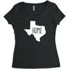 home texas outline Women's Triblend Scoop T-shirt