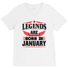 Legends Are Born In January V-Neck Tee
