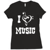 i love music Ladies Fitted T-Shirt
